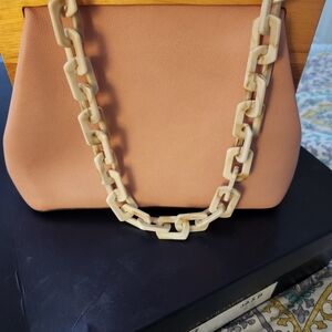 Tiffany & Fred Tan Shoulder Bag with Chain Detail